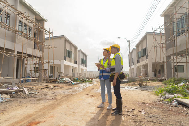 istock A group of workers, a designer team talk, communicate, discuss, and working on industrial construction site at home architecture building project. People lifestyle. 1399232046