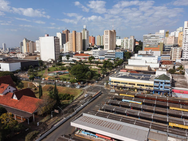 istock Urban center with bus terminal 1399232180