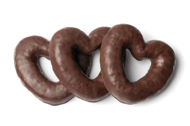 istock Chocolate Gingerbread Isolated, Heart Shaped Pryanik 1399232413