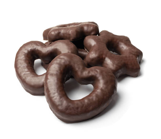 istock Chocolate Gingerbread Isolated, Heart Shaped Pryanik 1399232424