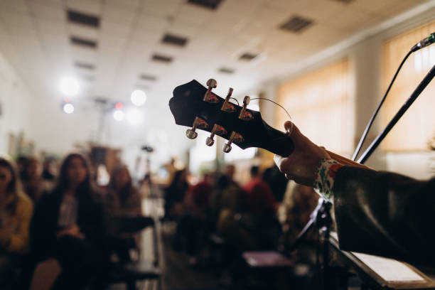 istock A man plays the guitar holding a fingerboard 1399236707
