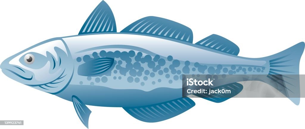 Santa Cod Image Cod Stock Illustration - Download Image Now - Cod, Vector, Blue - iStock