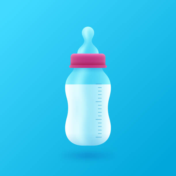Infant Baby Formula Milk Bottle Baby infant formula milk bottle illustration. baby bottle stock illustrations
