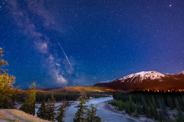 jasper national park dark sky - jasper national park imagens e fotografias de stock