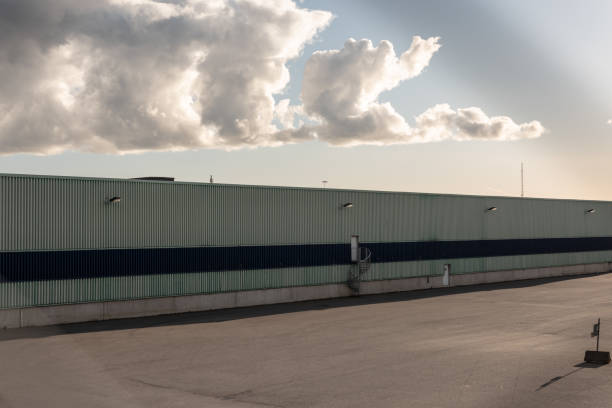 istock Exterior of a large warehouse.. 1399239527
