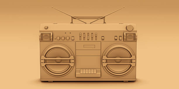 istock brown boombox isolated on brown background 1399240257