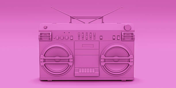 istock pink boombox isolated on pink background 1399240381