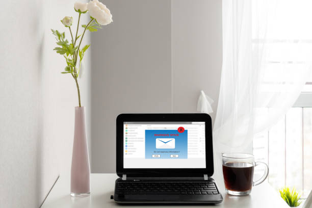 istock Digital composite of E-mail spam on the screen 1399241319