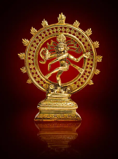 Indian god Shiva Nataraj - design with reflection