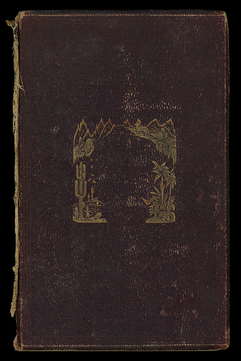 Antique brown hardcover book.