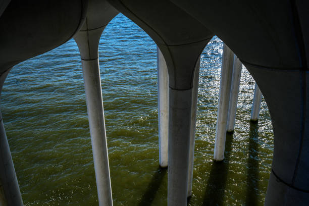 Visiting the Little Island on th Hudson River in Manhattan, New York, USA