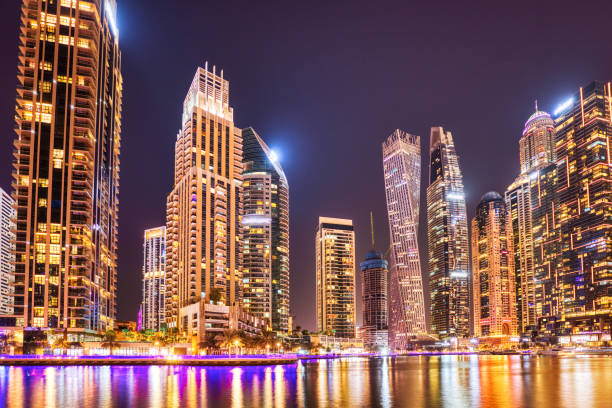 istock Illuminated Dubai Marina at Dusk, United Arab Emirates 1399252542