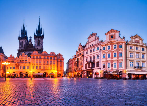 istock Prague Clock Tower on Old Town Square at Dusk 1399253096