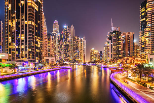 istock Illuminated Dubai Marina at Dusk, United Arab Emirates 1399254165