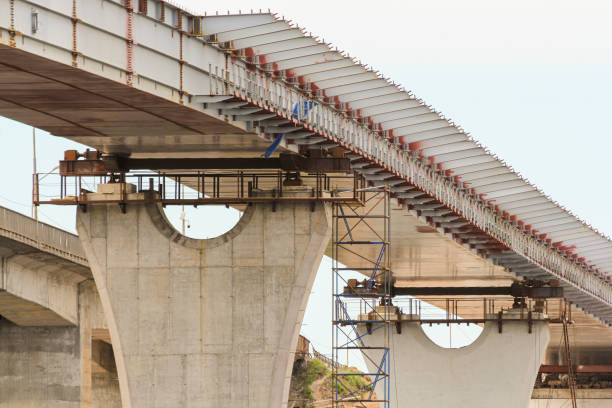 istock Steel structures of the new bridge. 1399255021