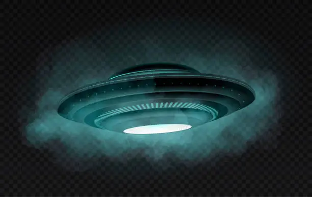 Vector illustration of Unidentified flying object