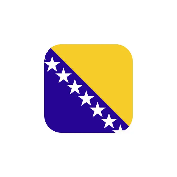 Vector illustration of Flag of Bosnia And Herzegovina