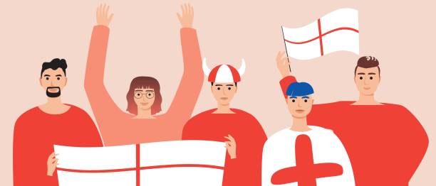 istock Football fans from England. 1399276779