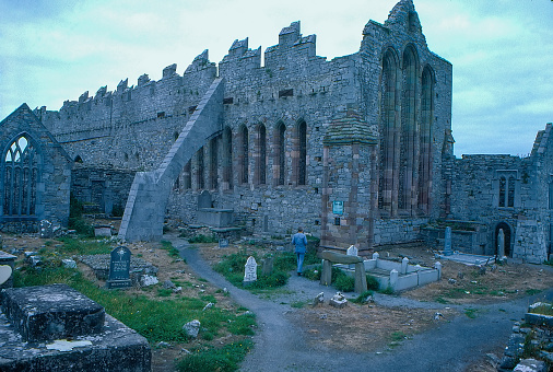 Old Positive Film scan, Ardfert Cathedral, Country Kerry Ireland.