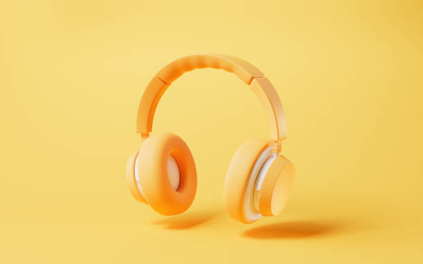 istock Headphones gaming headset, 3d rendering. Listening audio electronic device. 1399281017