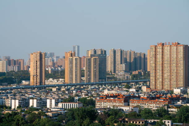 istock Chengdu's bustling financial city at dusk 1399285309