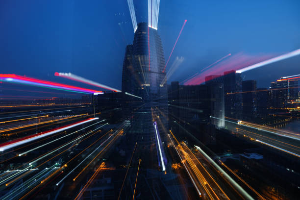 istock Chengdu's bustling financial city at dusk 1399285346