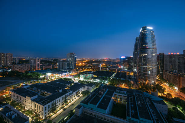 istock Night commercial city modern architecture 1399285348