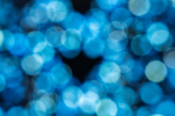 Abstract blurred heart bokeh lights backgrounds, Colorful blurred bokeh of city night light