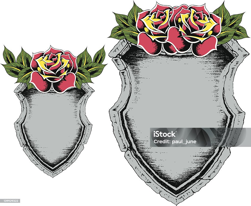 rose shield-design - Lizenzfrei Abstrakt Vektorgrafik