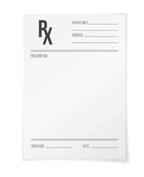 istock Rx form, medical prescription blank paper mockup 1399297285