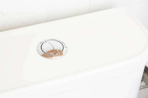 istock White toilet lid and clean bathroom 1399297469