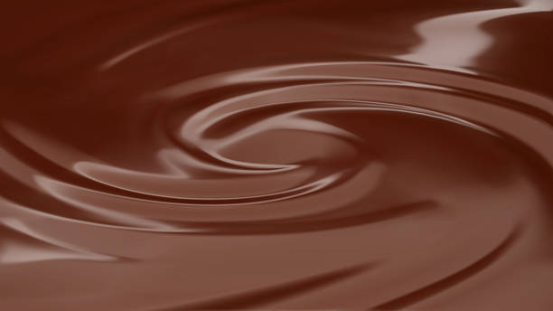ilustraciones, imágenes clip art, dibujos animados e iconos de stock de ondas espirales de chocolate realistas. - chocolate