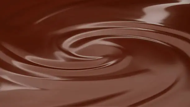 Vector illustration of Realistic chocolate spiral waves.