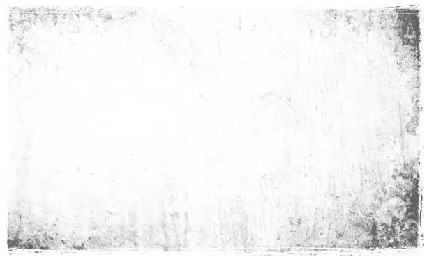 A horizontal vector illustration of textured gradient bright light grey and white backdrop, Smudges, blotches and  stains or scratches all over with ample copy space, no people and no text. Can be used as wallpapers, textures templates and designs.