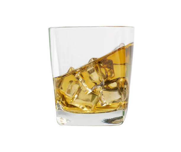 istock glass for liquor Translucent elements are made of glass, empty objects are placed separately on a white background. 1399312602