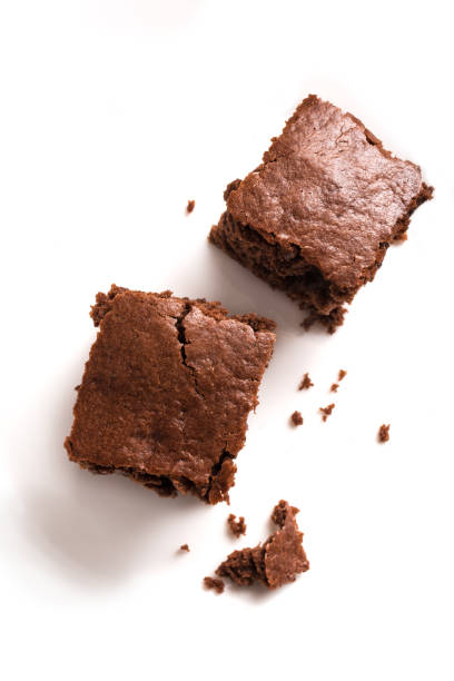 Chocolate brownie dessert stock photo