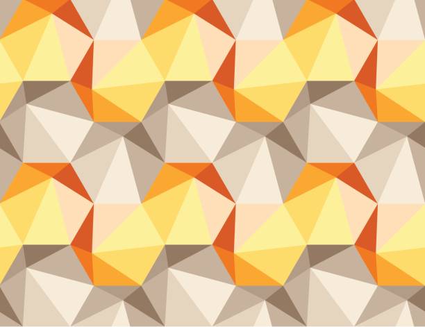 ilustrações, clipart, desenhos animados e ícones de hexágonos espetados padrão perfeito - tessellated