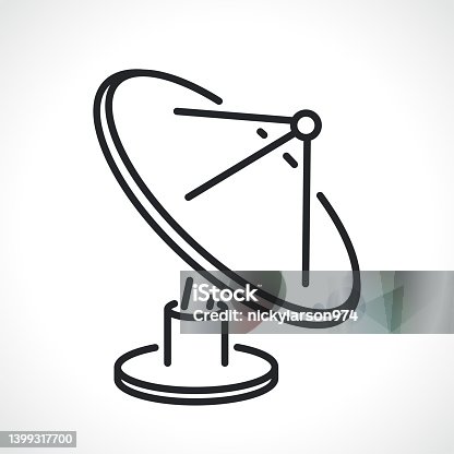 istock satellite dish antenna line icon 1399317700