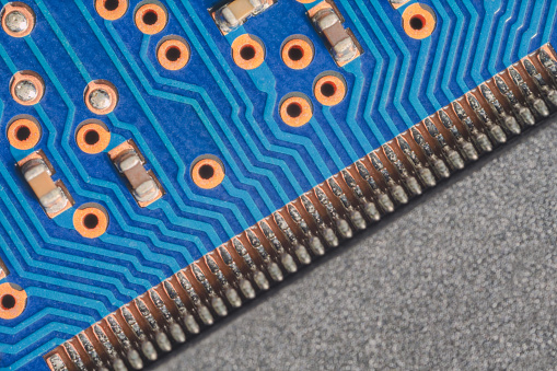 close up circuit board