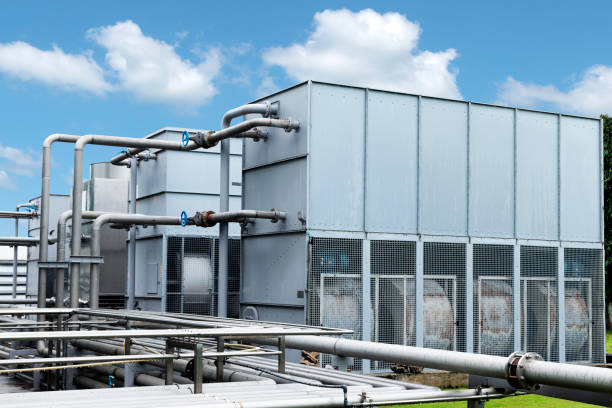 Cooling water tower in industry plant