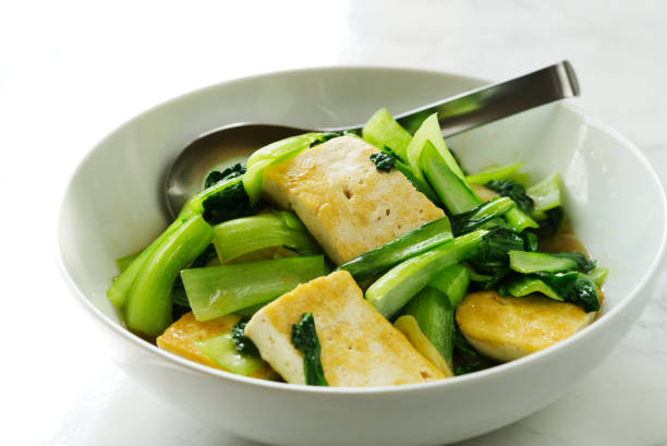 istock Stir-fried Bok Choy with fried soft tofu 1399321139