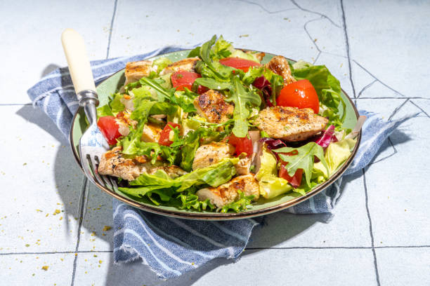 istock Salad with grill chicken breast 1399323715