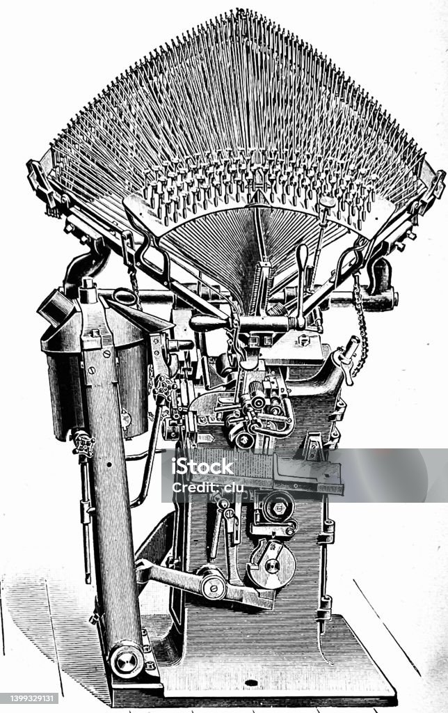 Typesetting Machine Stock Illustration - Download Image Now ...