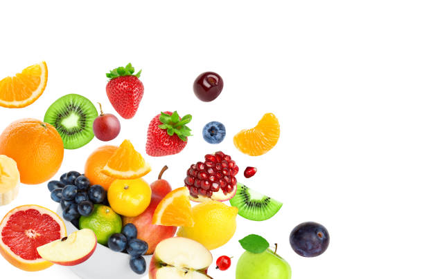 istock Fruits. Background of mixed fruits. Fruit falling 1399333392