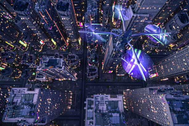 istock Drone fly over the city 1399336524