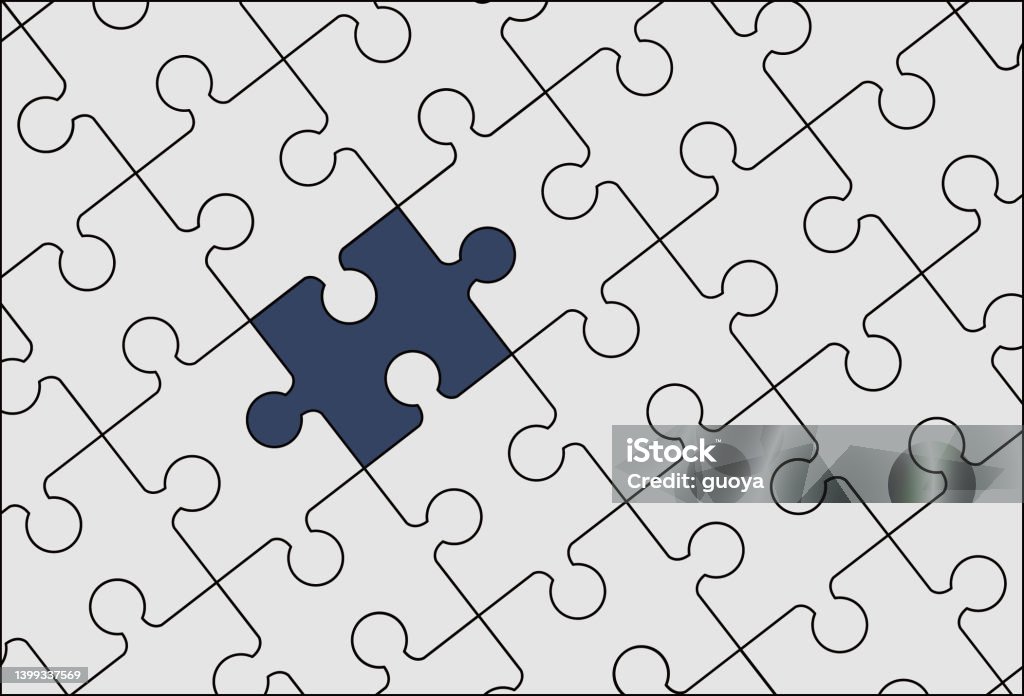 Jigsaw Mostly Incomplete Missing Puzzle Stock Illustration - Download Image Now - Incomplete ...