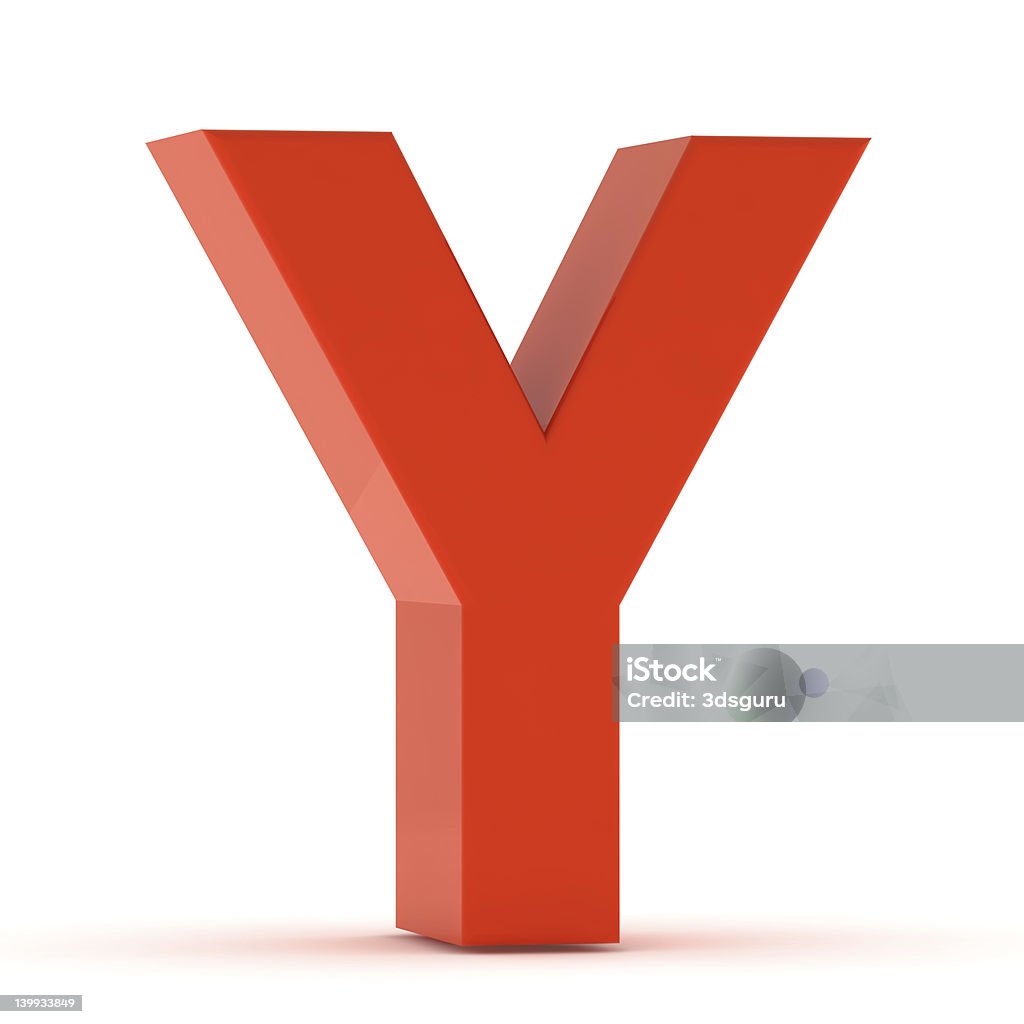 Буква Y-Red пластмассы - Стоковые фото Алфавит роялти-фри