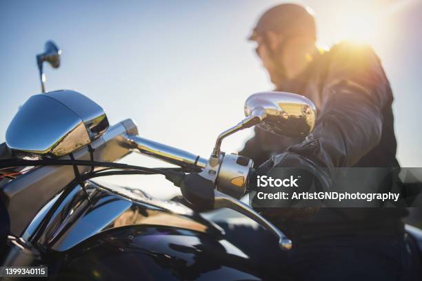 Close Up Shot Of Motorcyclist Stock Photo - Download Image Now - Motorcycle, Biker, Riding