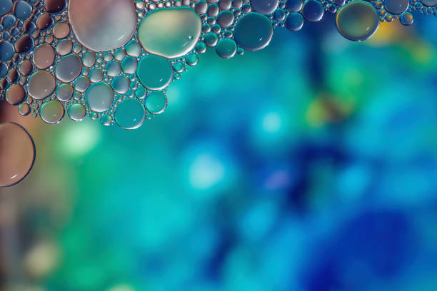 istock Fantasy colorful blurry background with ornament made of soft clear bubbles, abstract color splashes with copy space, focus on foreground 1399341786