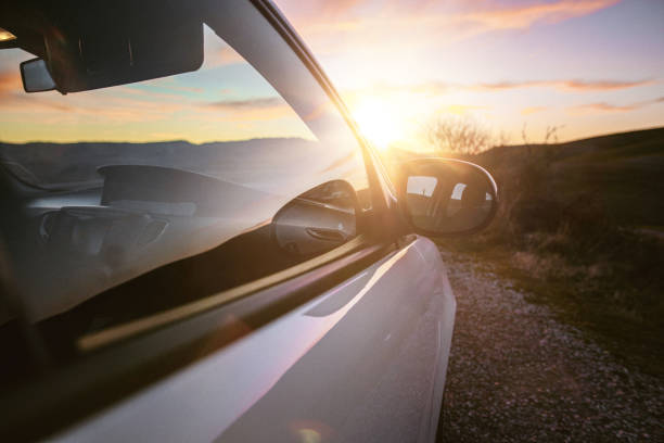 istock Car at sunset. Travel concept 1399341967